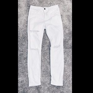 White Ripped Denim Jeans